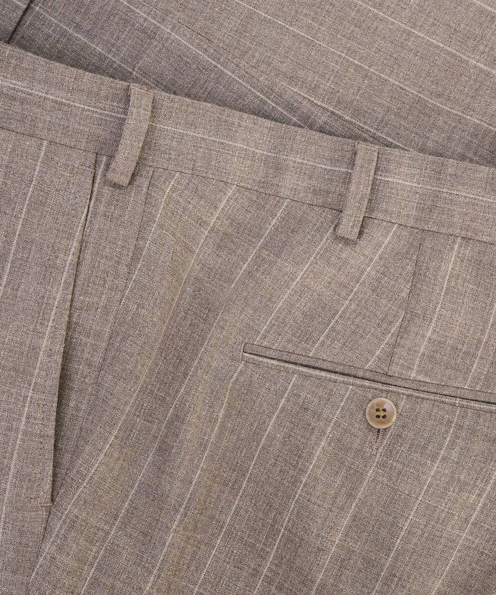 Pak wol beige gestreept (Pecora Nera® by Loro Piana) - Image 13
