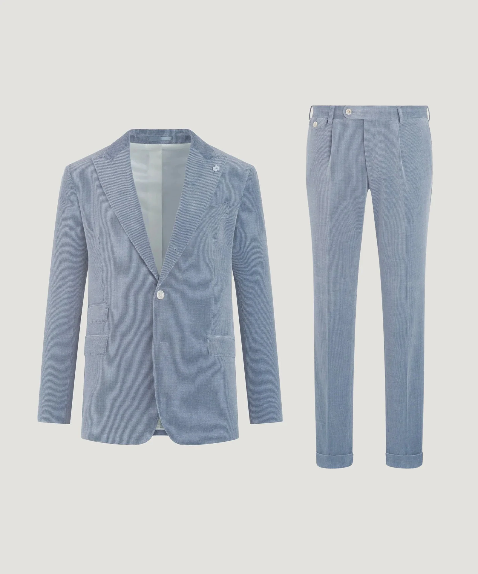 Pak wol/katoen Skyfall corduroy ijsblauw