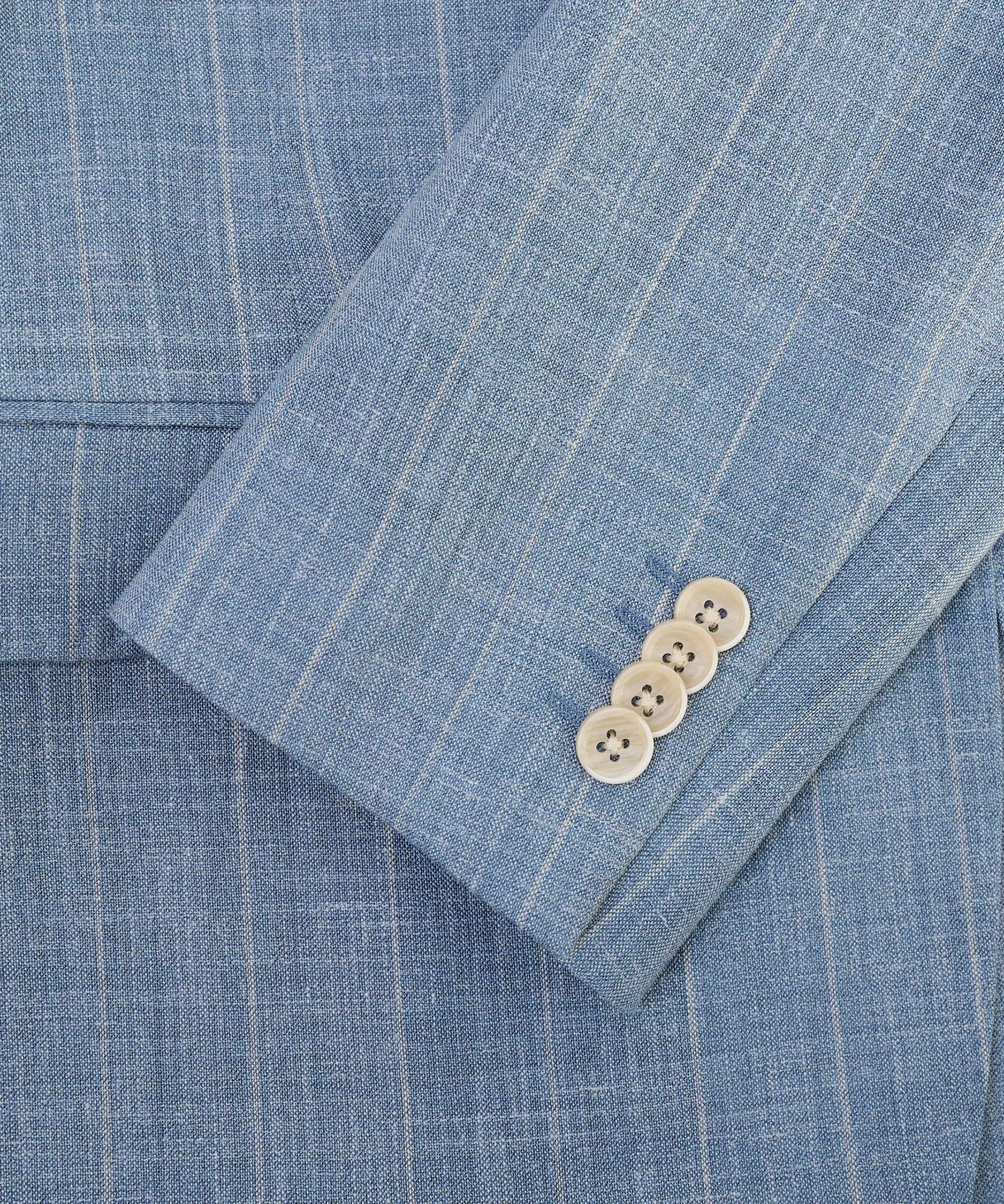 Pak wol/zijde/linnen blauw gestreept (SUMMERTIME by Loro Piana) - Image 11