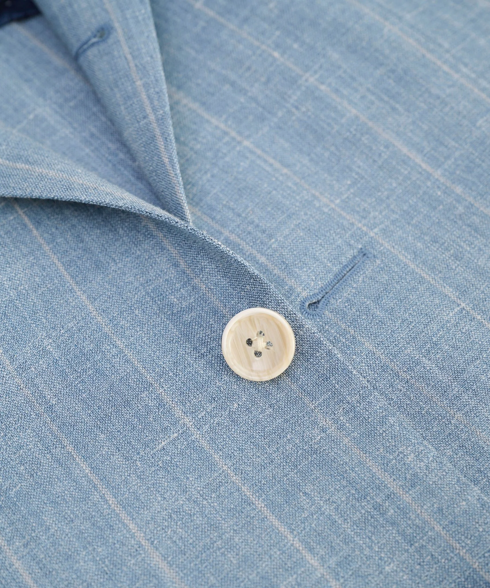 Pak wol/zijde/linnen blauw gestreept (SUMMERTIME by Loro Piana) - Image 9