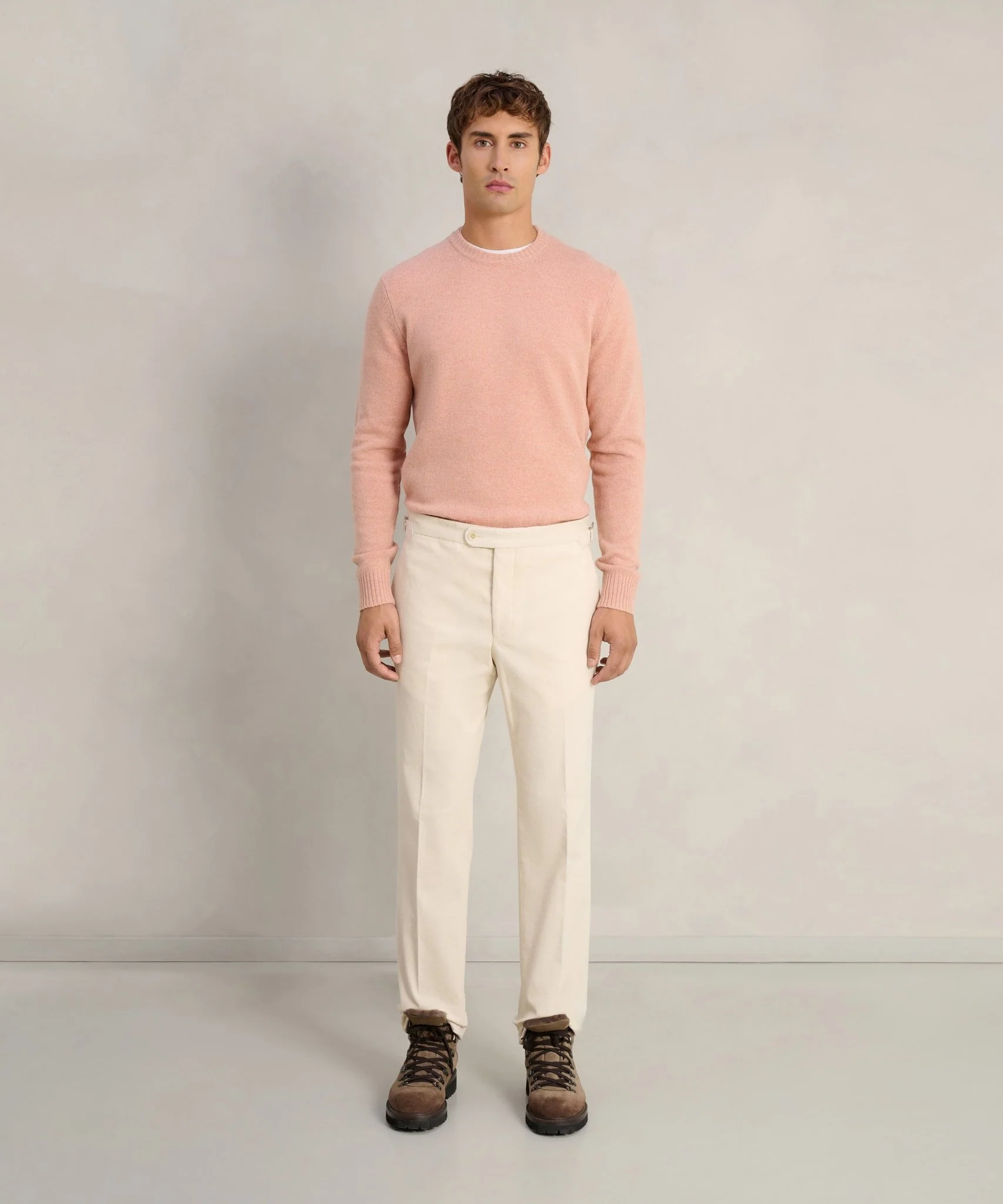 Pantalon katoen corduroy stretch off-white - Image 2