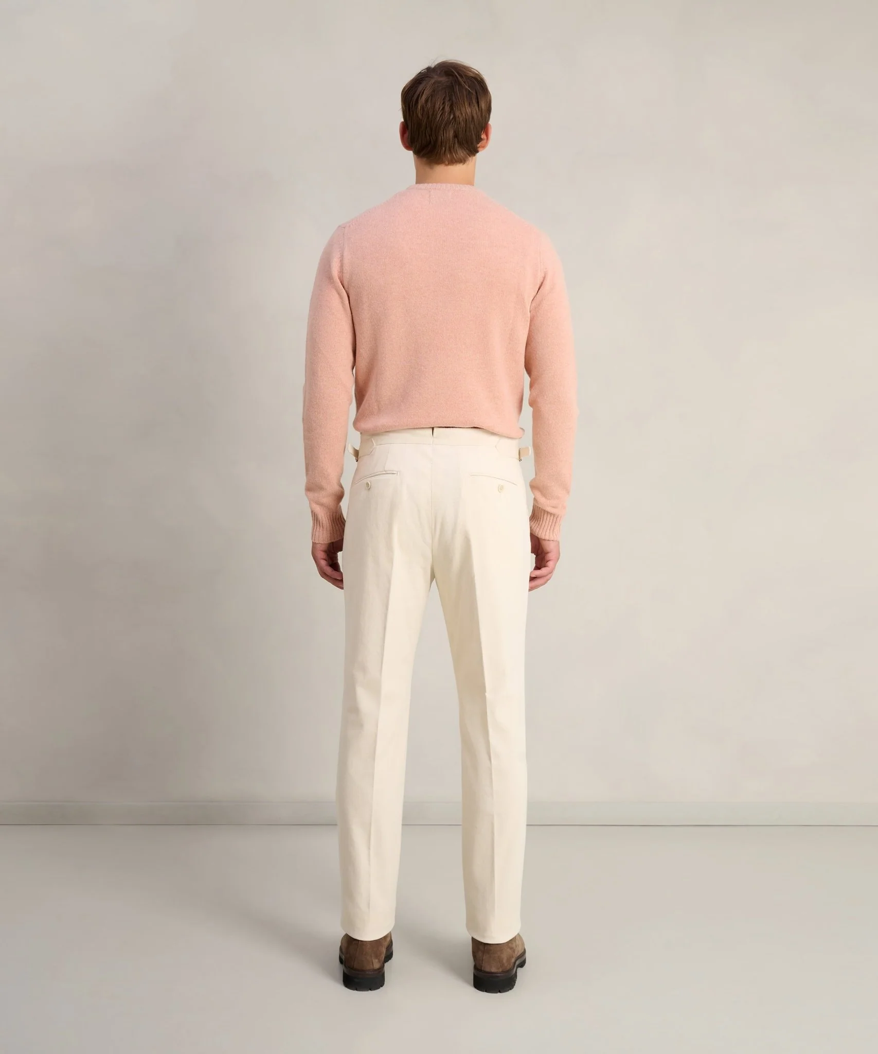 Pantalon katoen corduroy stretch off-white - Image 5