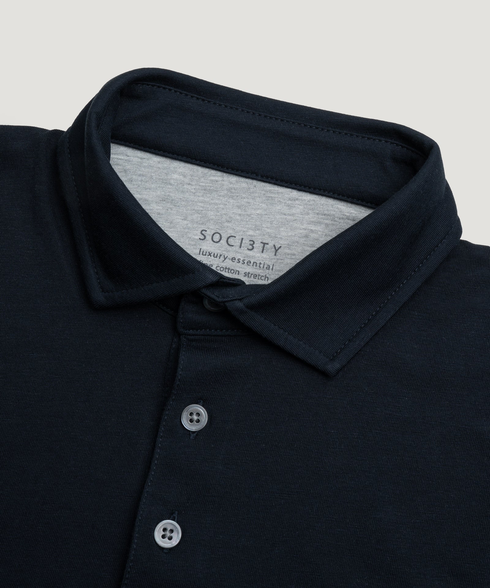 Polo jersey stretch donkerblauw - Image 2