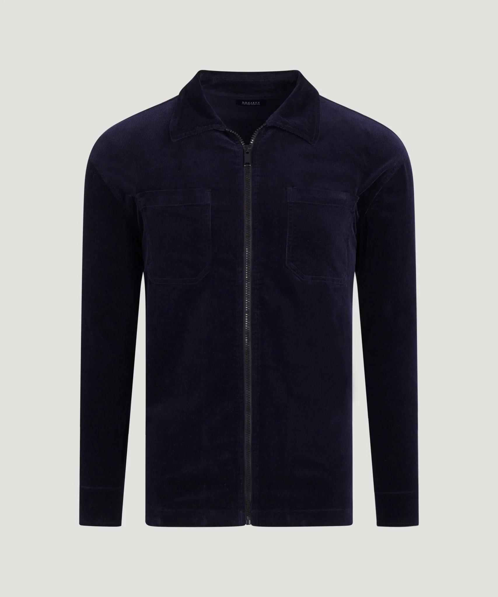 Overshirt gewassen corduroy donkerblauw