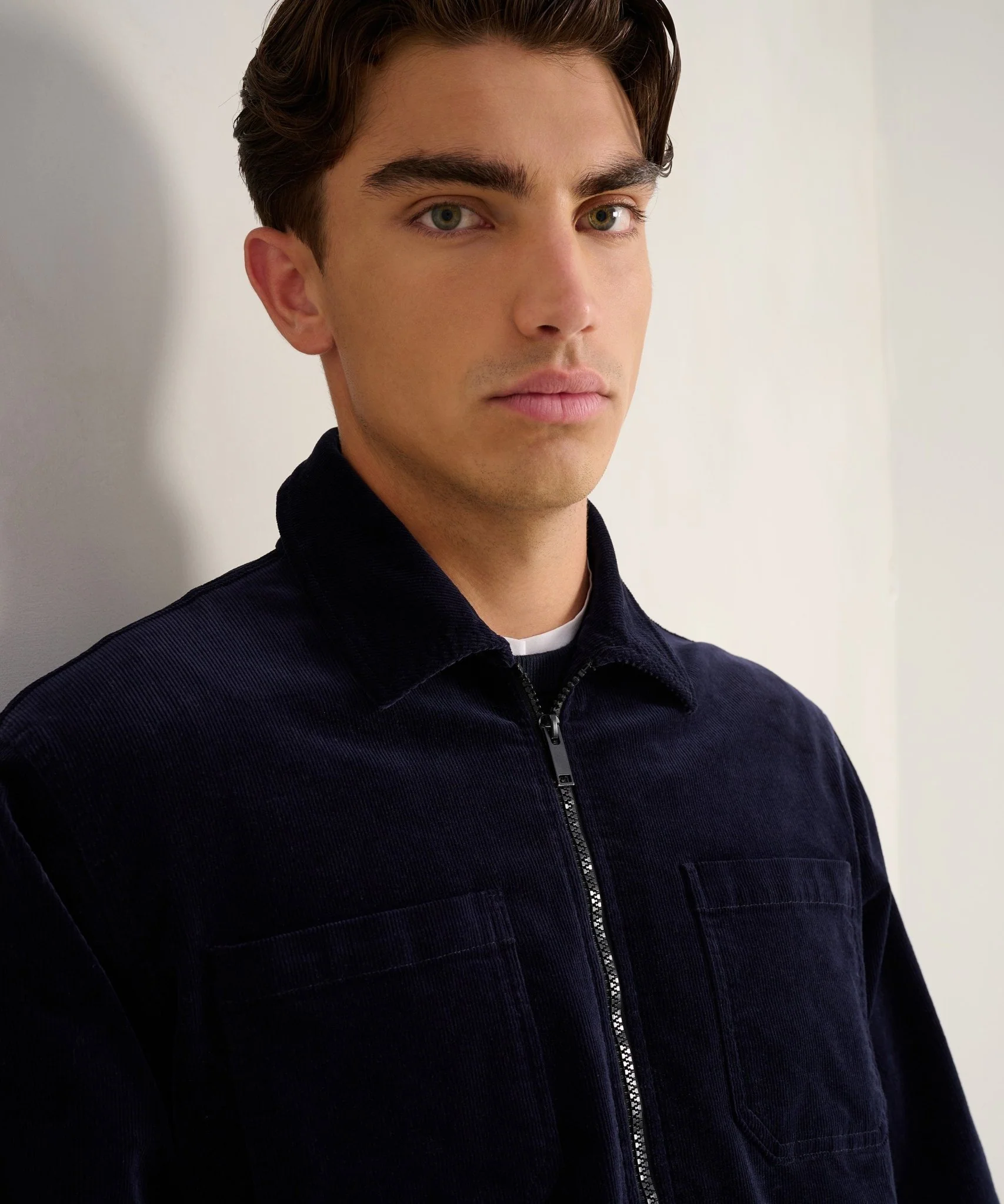 Overshirt gewassen corduroy donkerblauw - Image 4