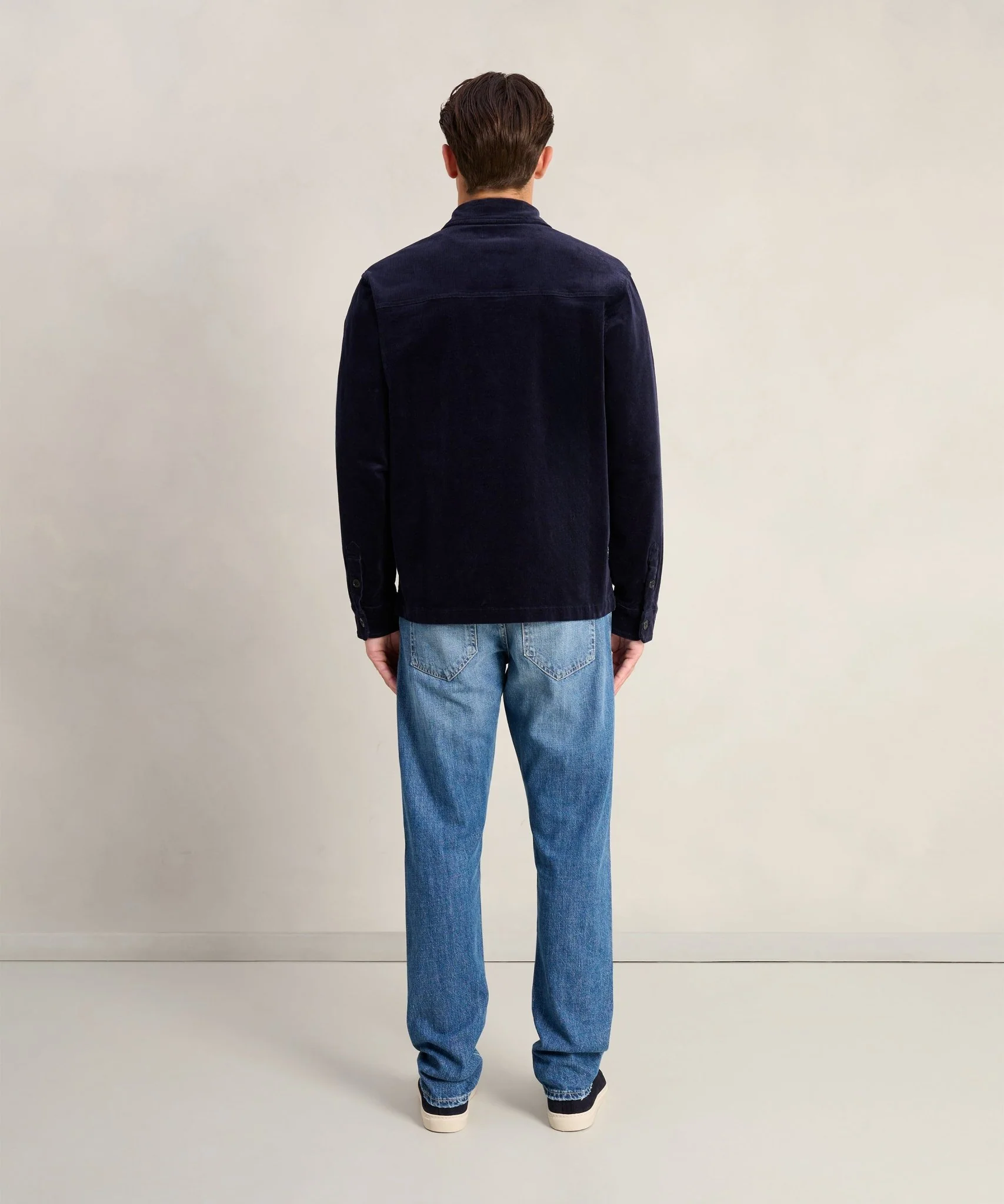 Overshirt gewassen corduroy donkerblauw - Image 5