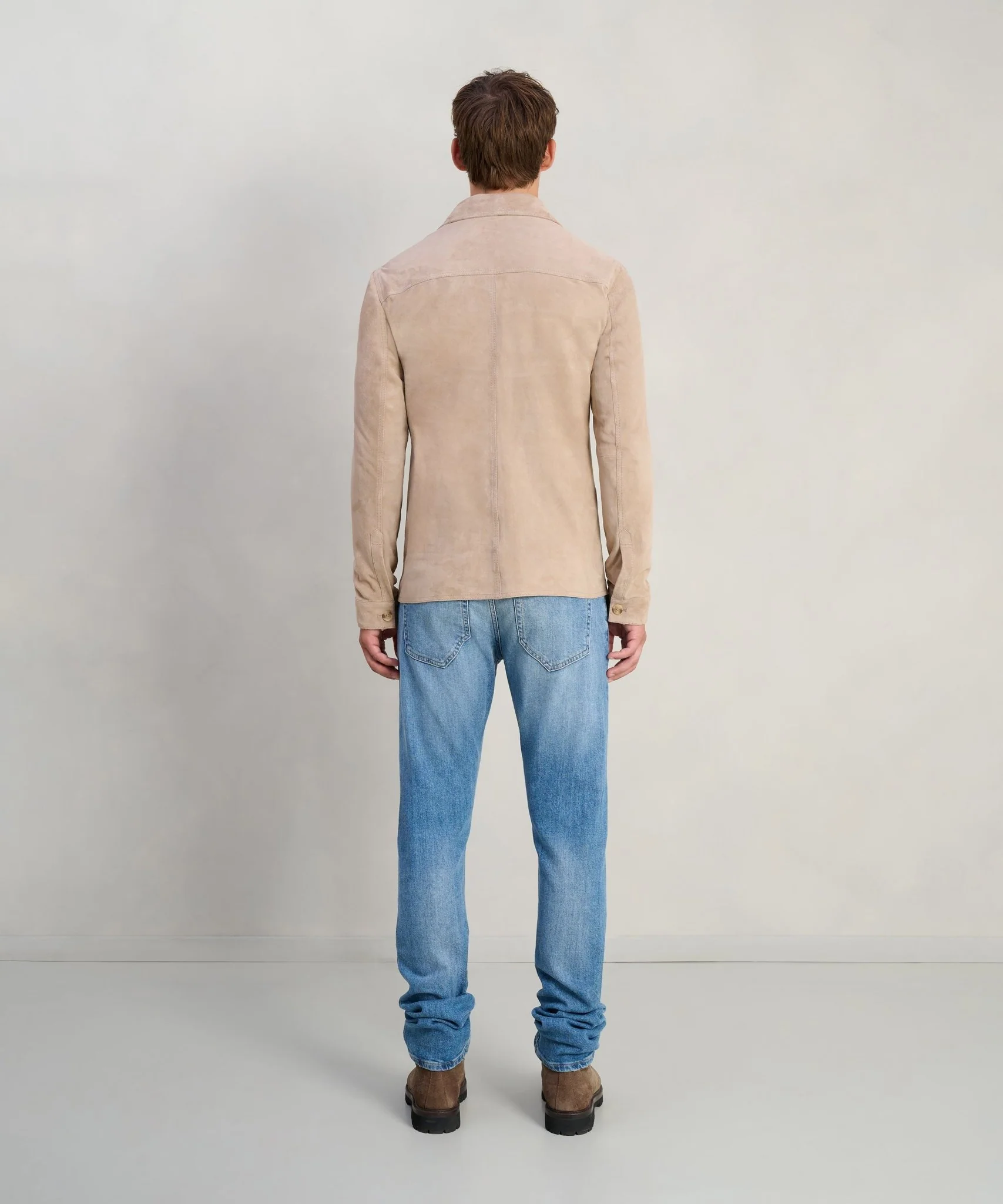 Overshirt suède lichtbruin - Image 5