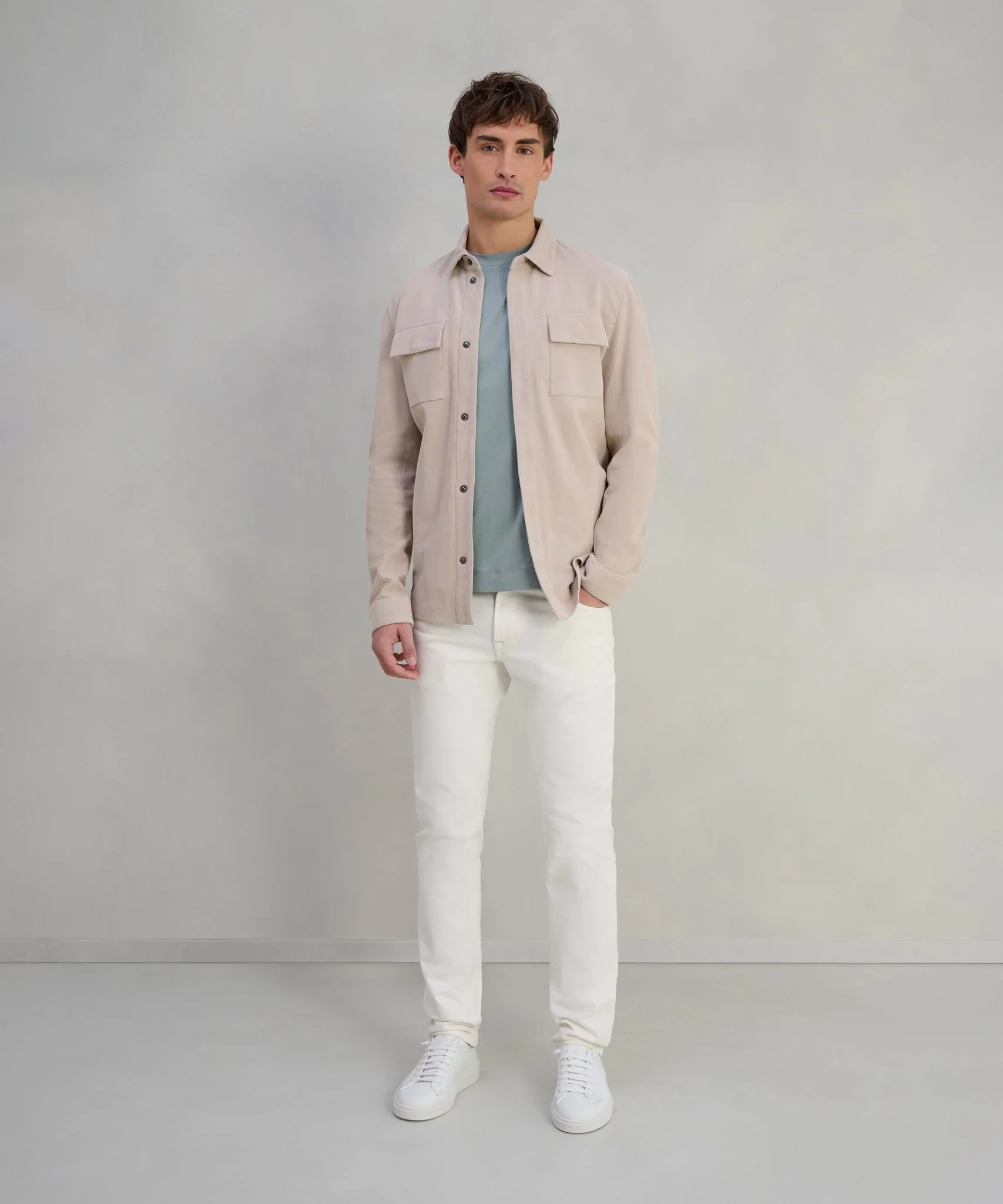Overshirt suède off-white - Image 2