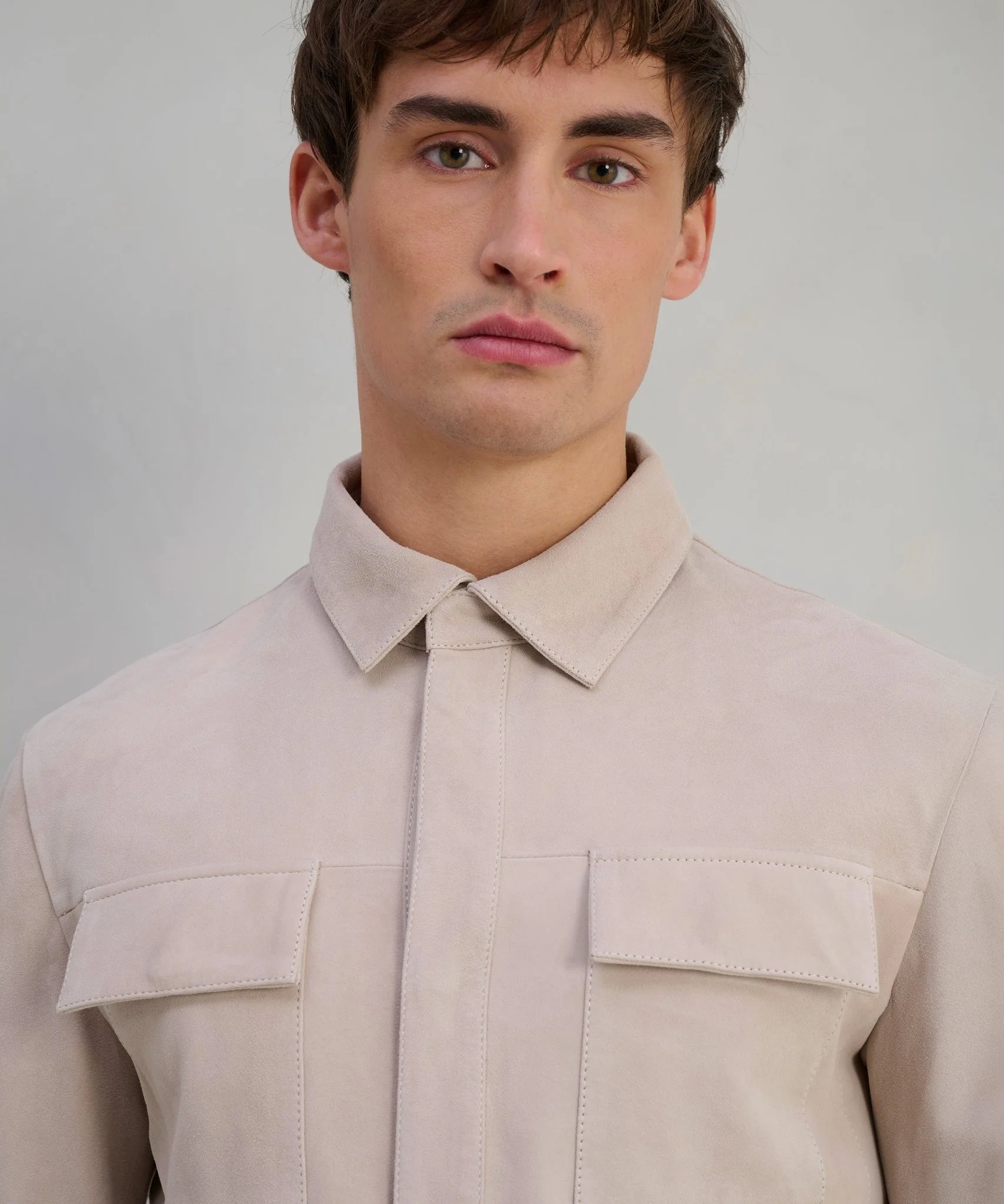 Overshirt suède off-white - Image 4