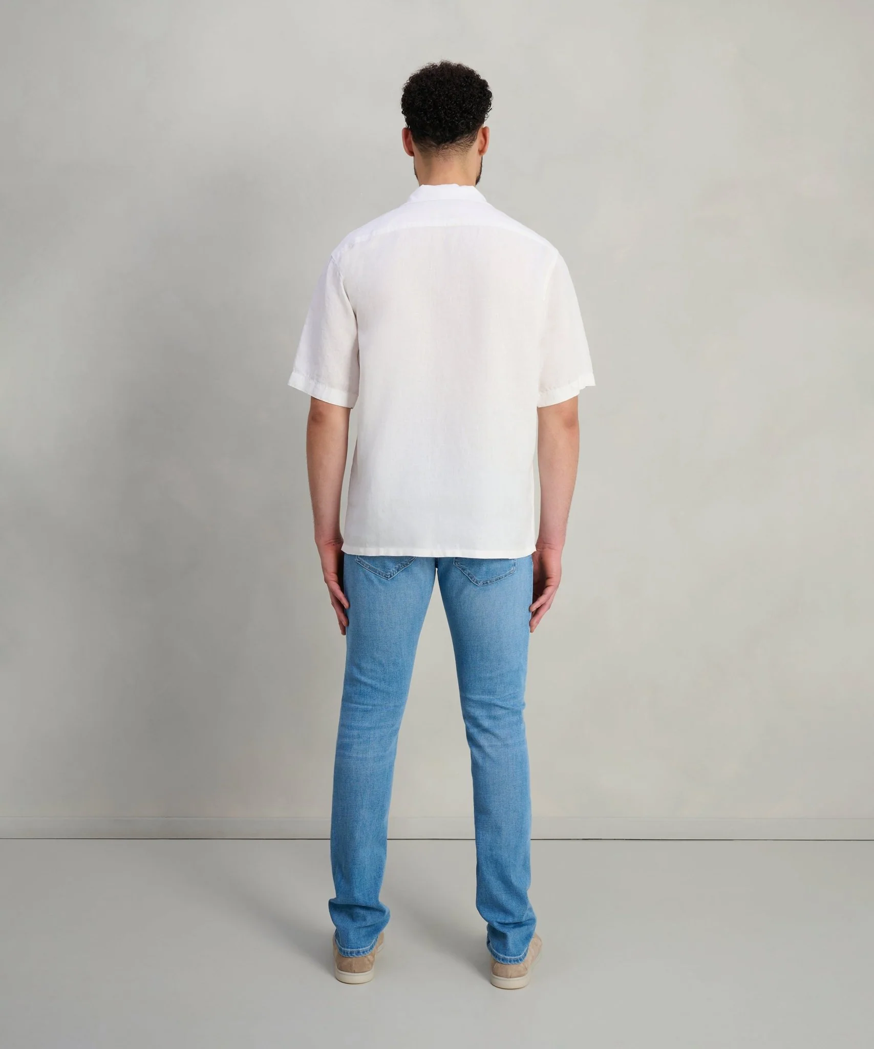 Resort shirt gewassen linnen off-white - Image 5