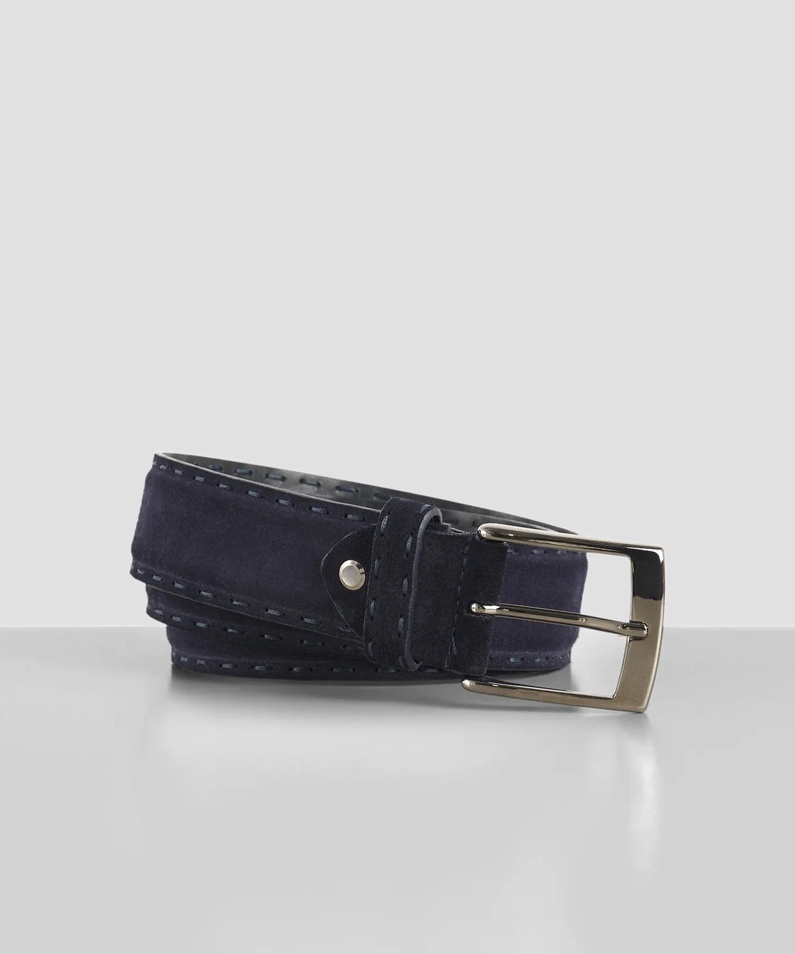 Riem suède donkerblauw