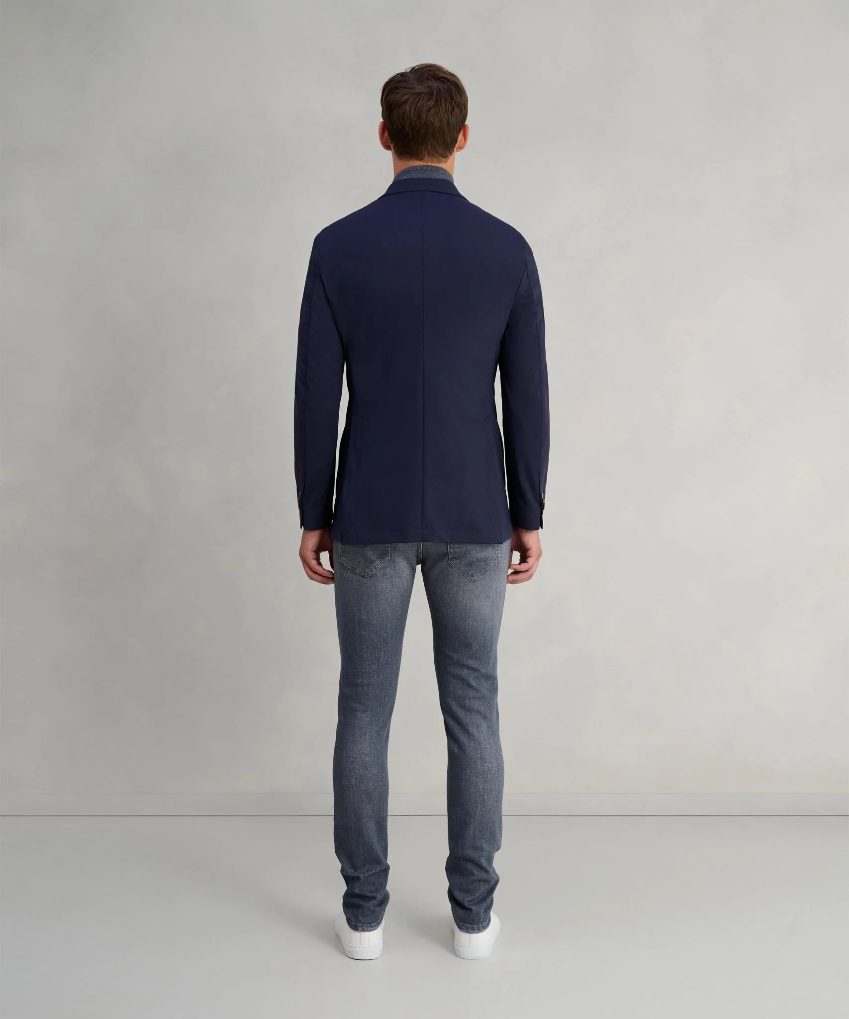 Tech colbert 4-way stretch donkerblauw (woven by Di Fabio) - Image 5
