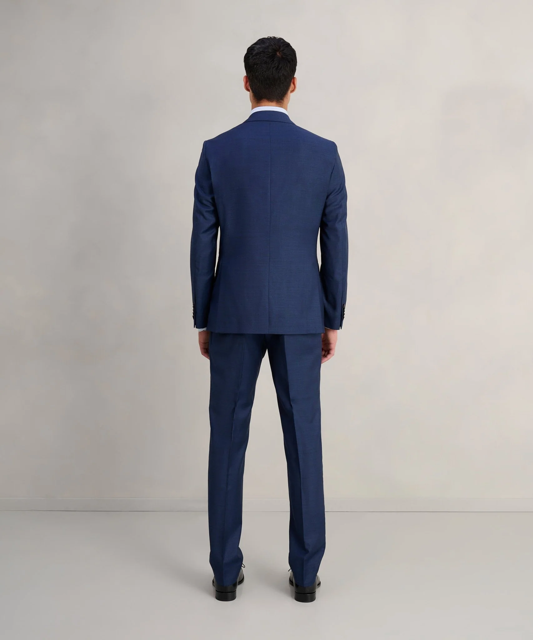 The Business Editions pak S110's sharkskin wol middenblauw - Image 9