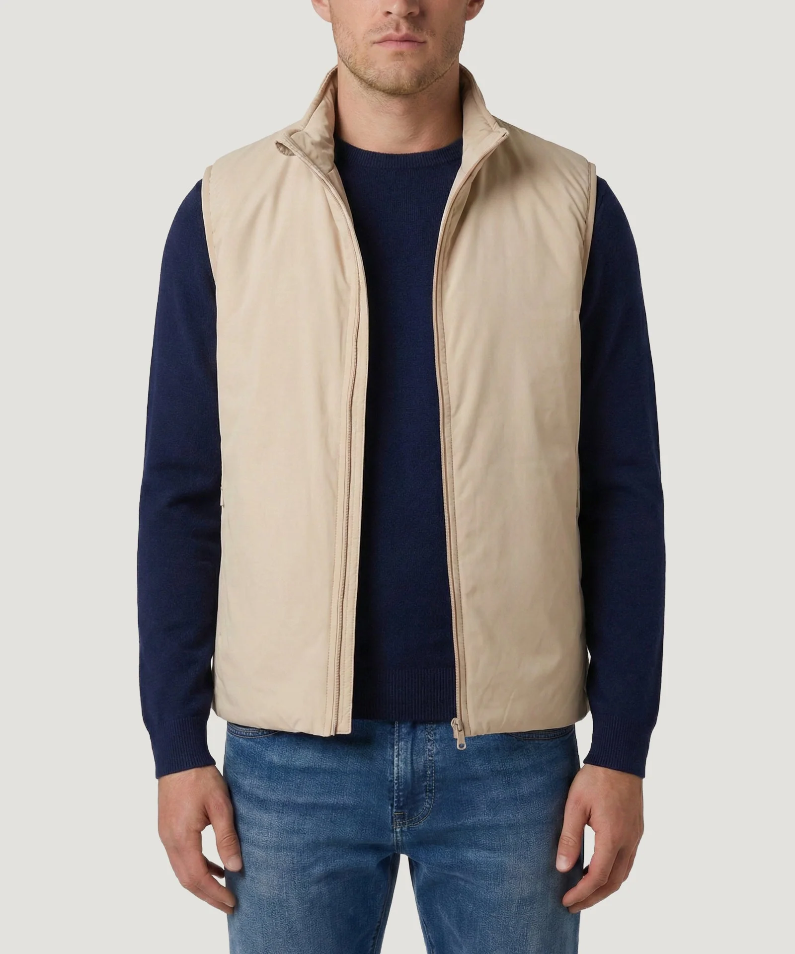 Vigo light padded tech vest beige - Image 2