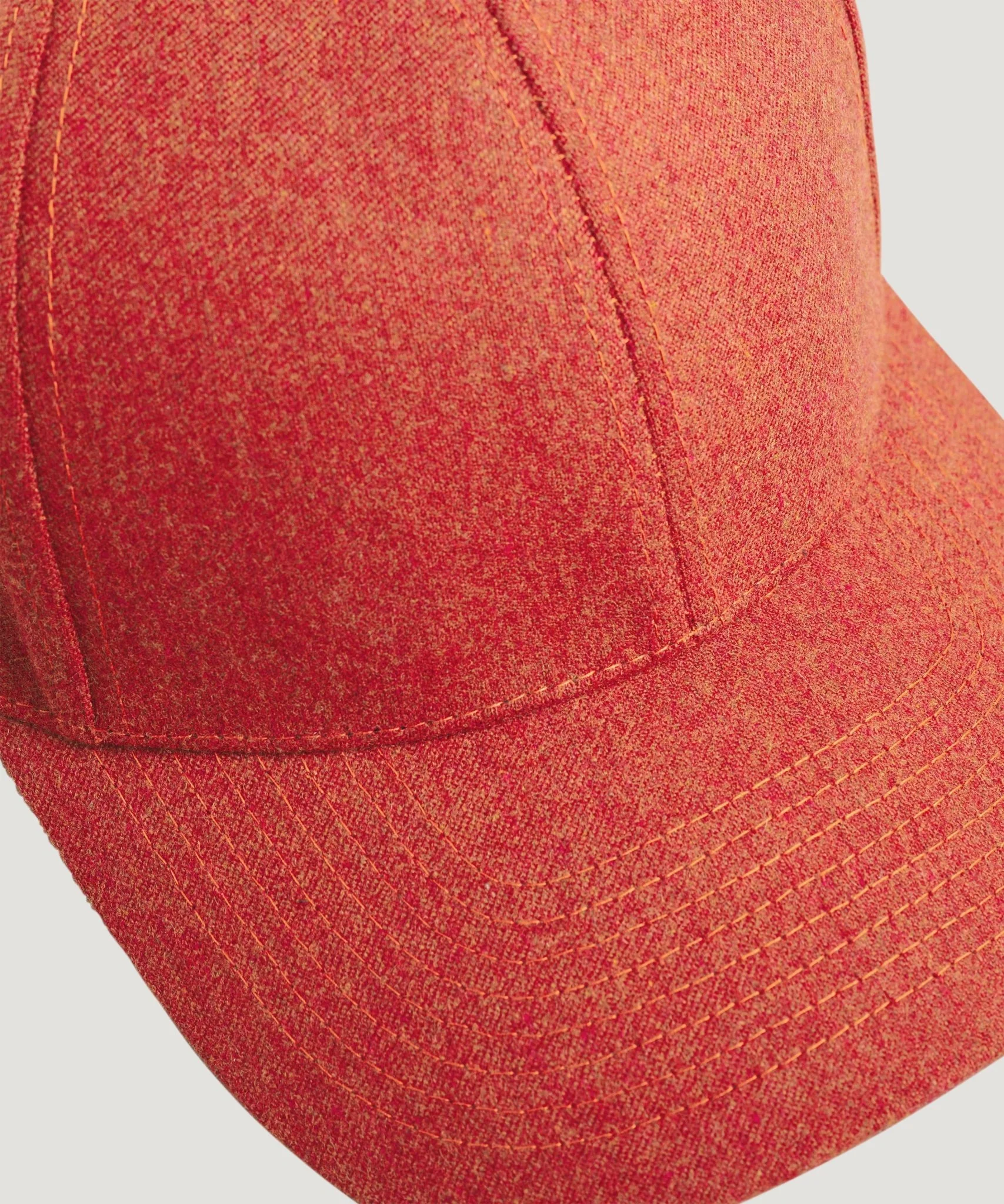 Baseball cap wol flanel roestbruin - Image 2
